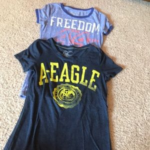 TWO American Eagle t shirts